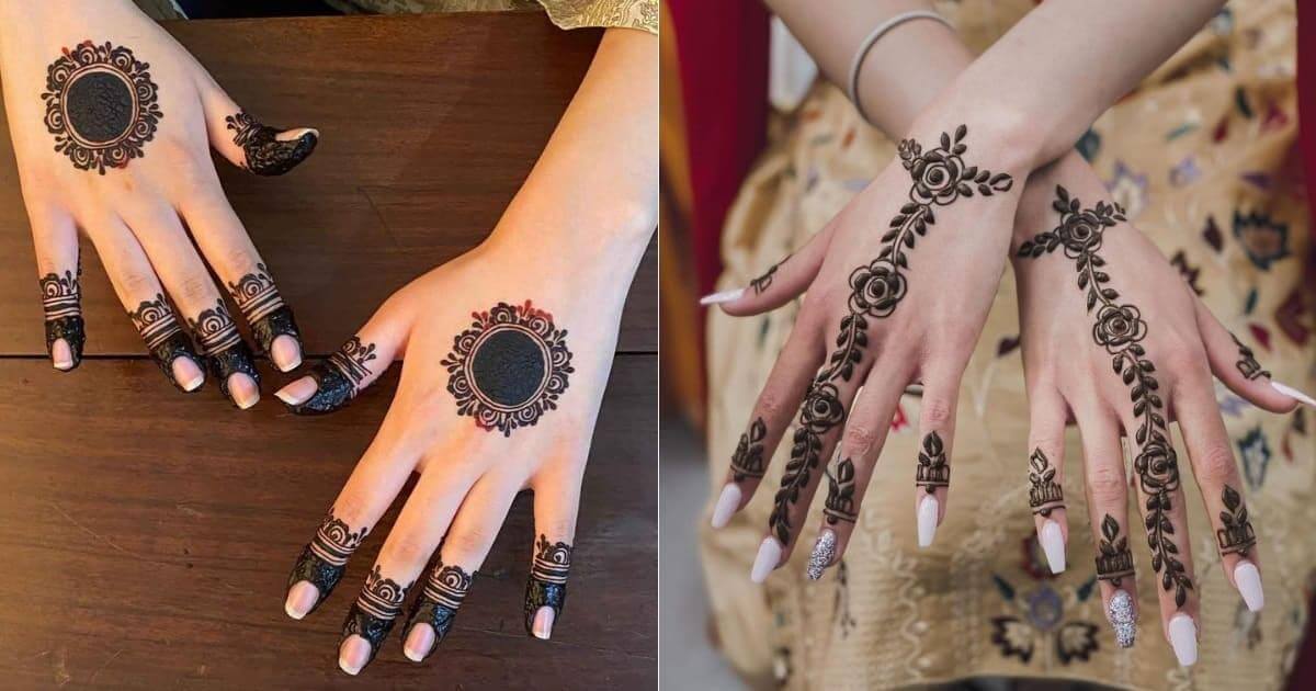 Eid Mehndi Design Back Hand Simple