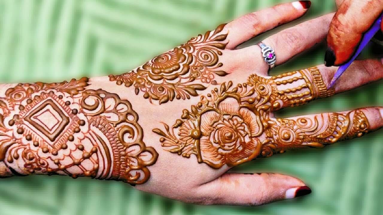 Eid Mehndi Design Front Hand