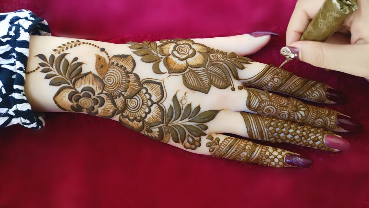 Eid Mehndi Design Front Hand