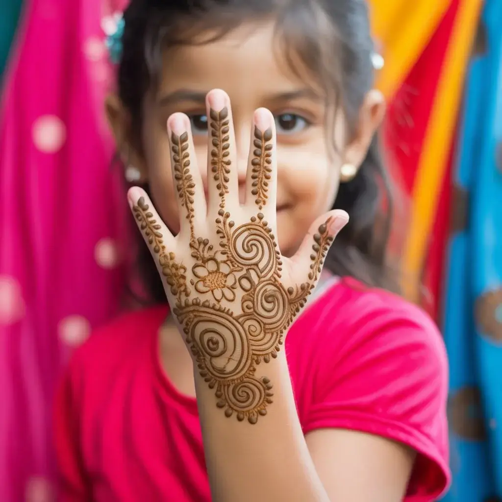 Eid Mehndi Design for Kids