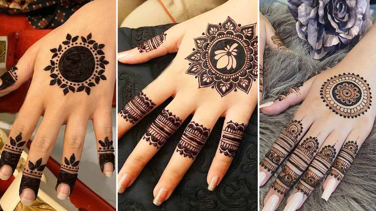 Gol Tikki Mehndi Design Simple