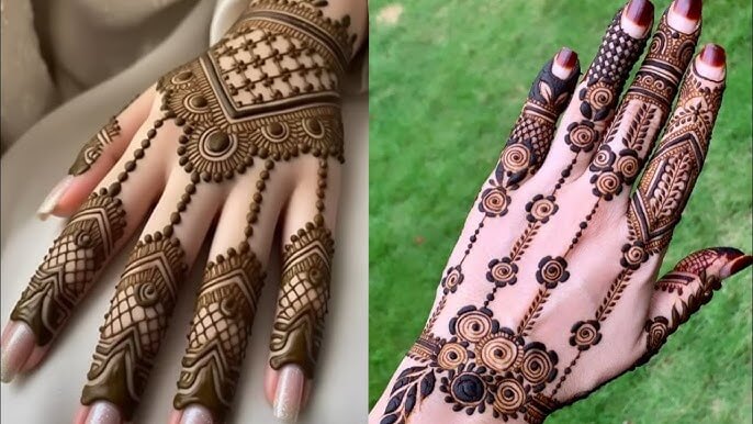 Gol Tikki Mehndi Design Simple