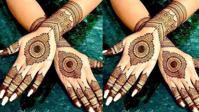 Gol Tikki Mehndi Design Simple