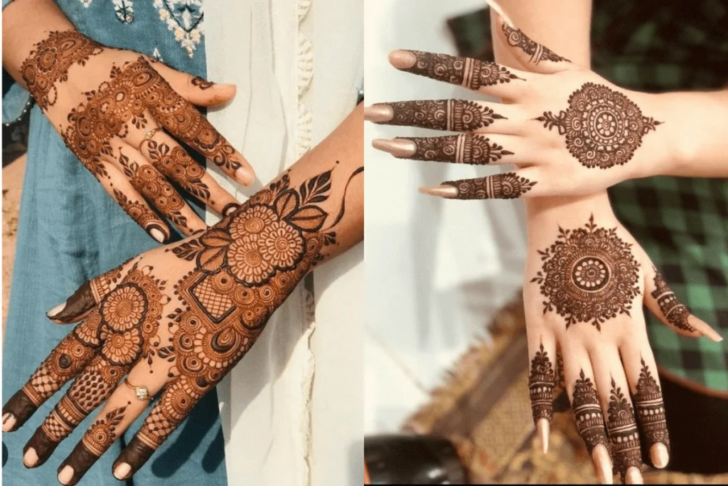 Negative Space Mehndi Design