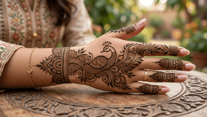Peacock Mehndi Design 2026