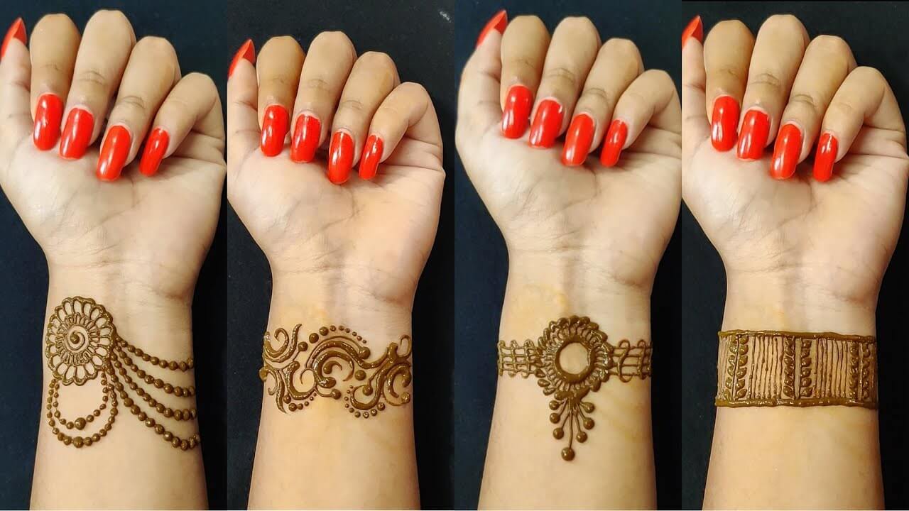 Wrist Mehndi Design Simple
