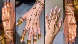 back hand mehndi design simple
