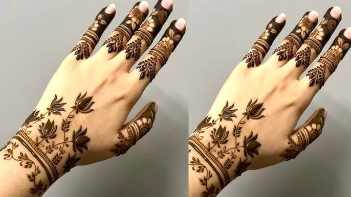 Wrist Mehndi Design Simple