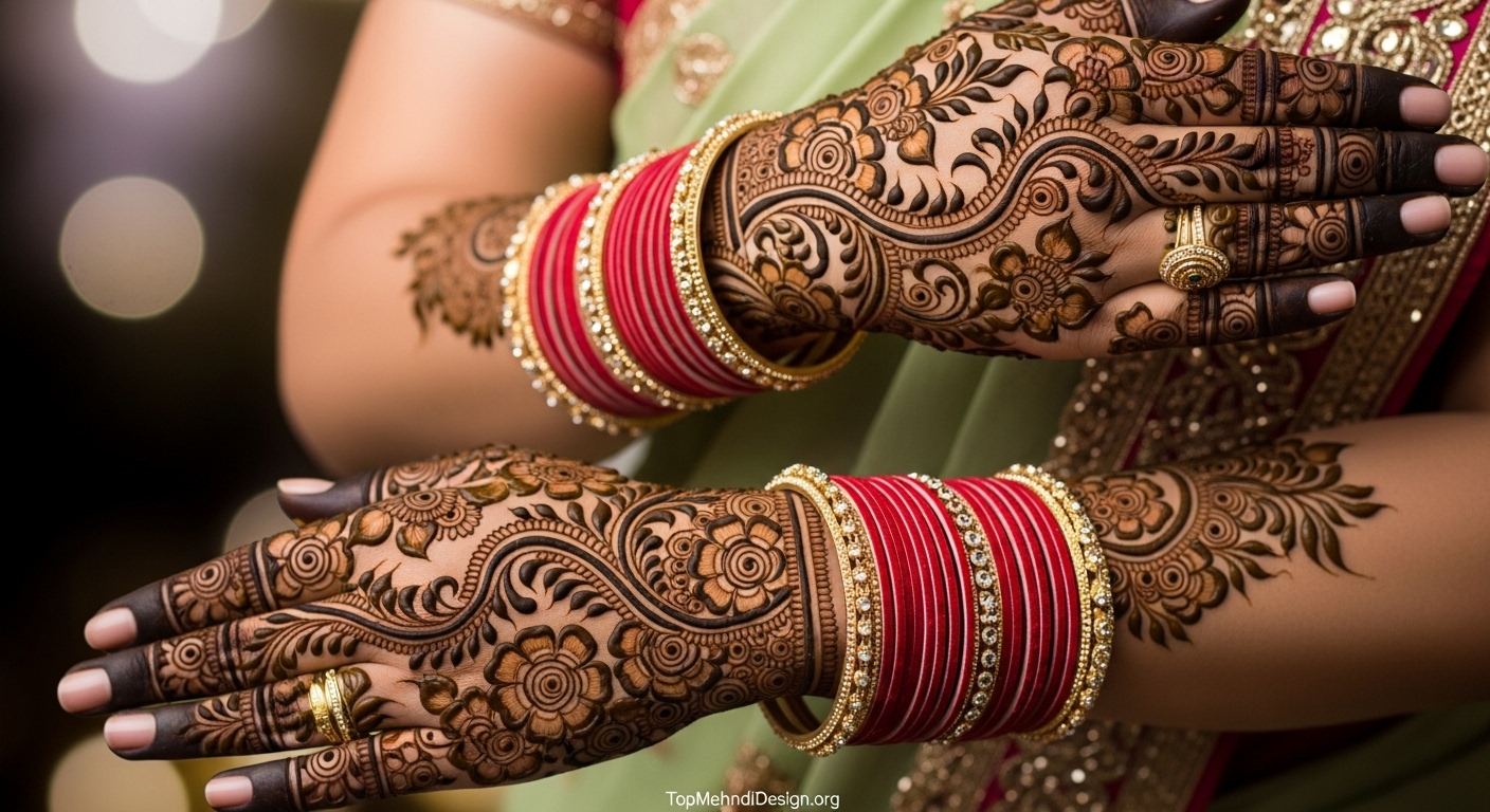 Arabic Karwa Chauth Mehndi Design