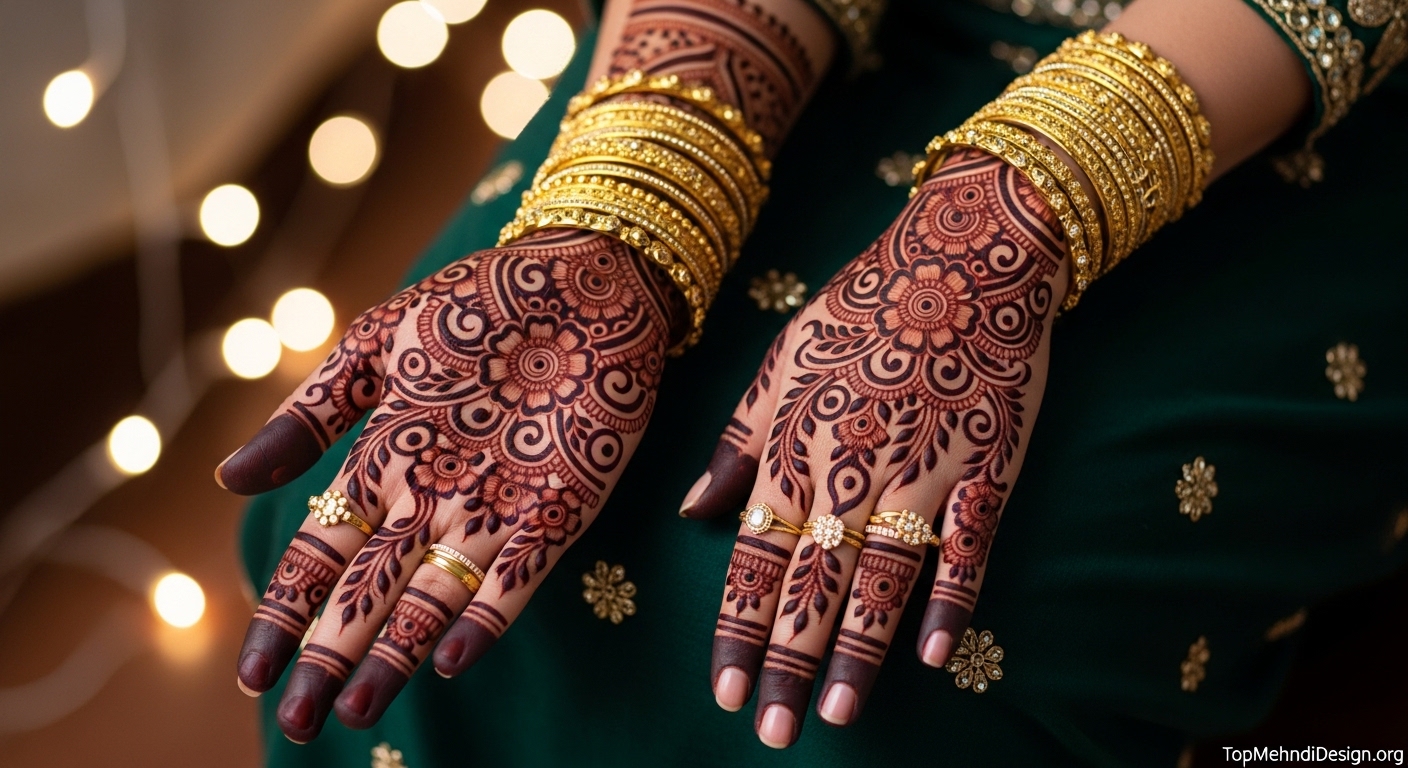 Arabic Karwa Chauth Mehndi Design