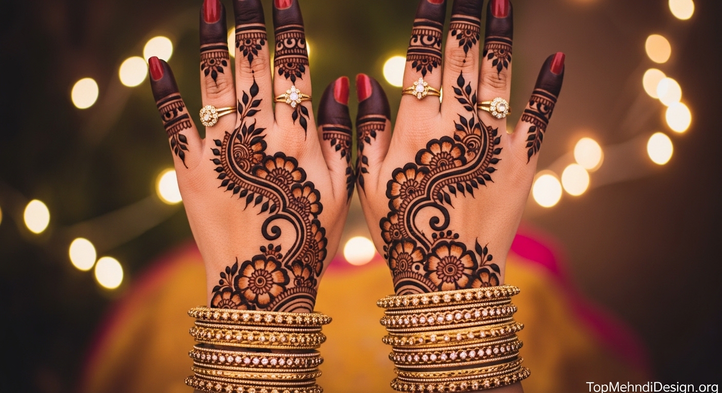Arabic Karwa Chauth Mehndi Design
