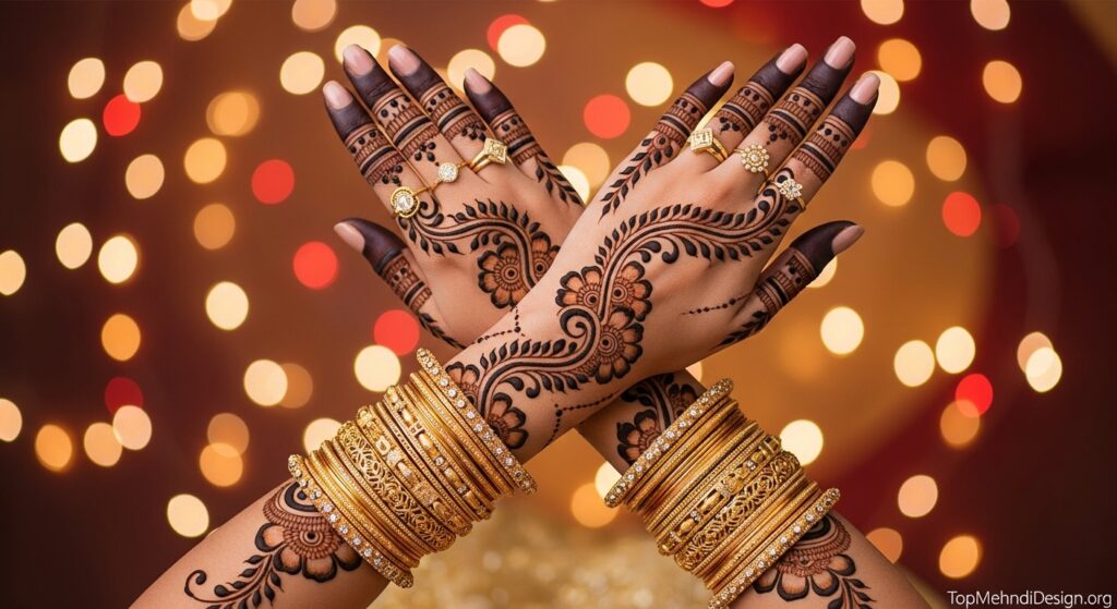 Arabic Karwa Chauth Mehndi Design