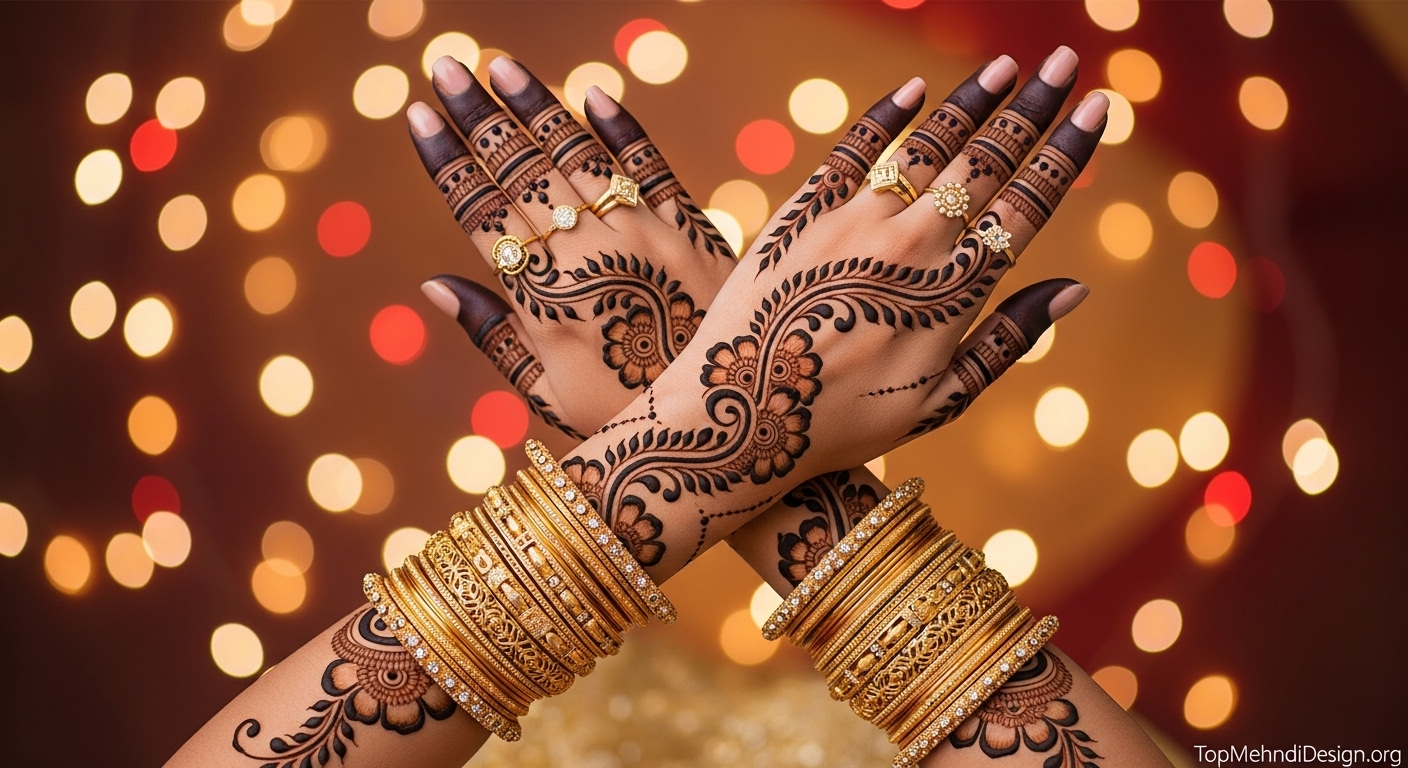 Arabic Karwa Chauth Mehndi Design