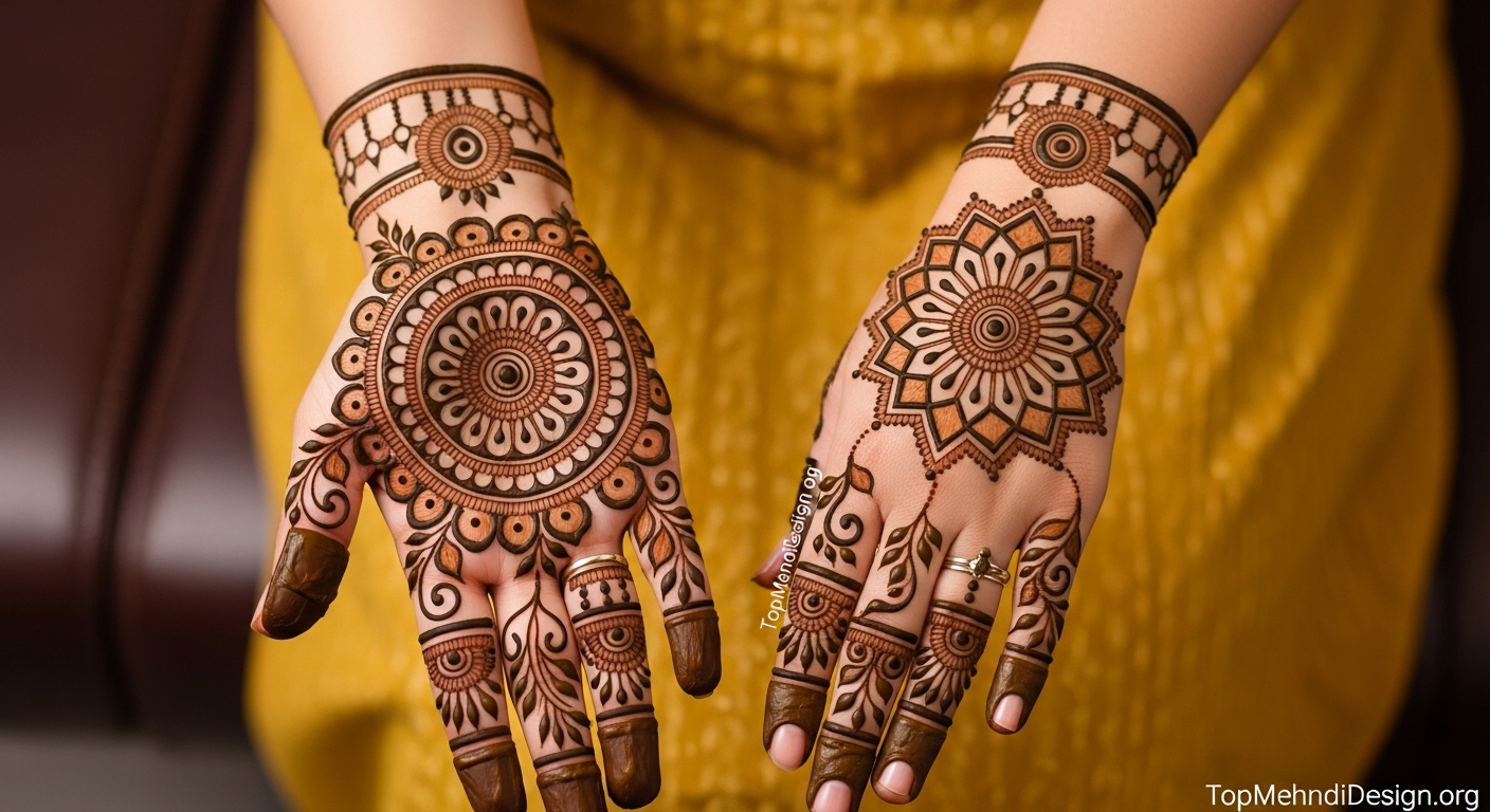 Arabic Karwa Chauth Mehndi Design