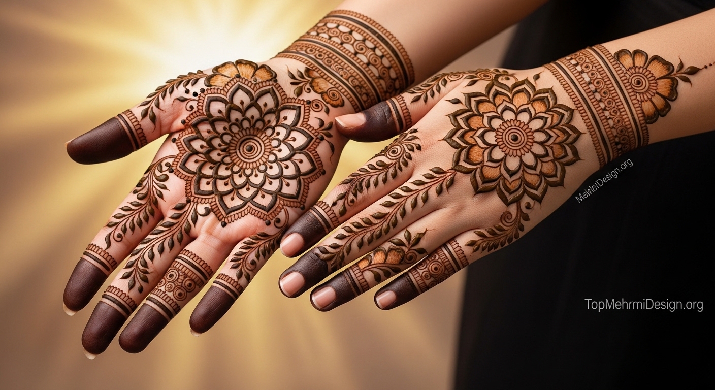 Arabic Karwa Chauth Mehndi Design