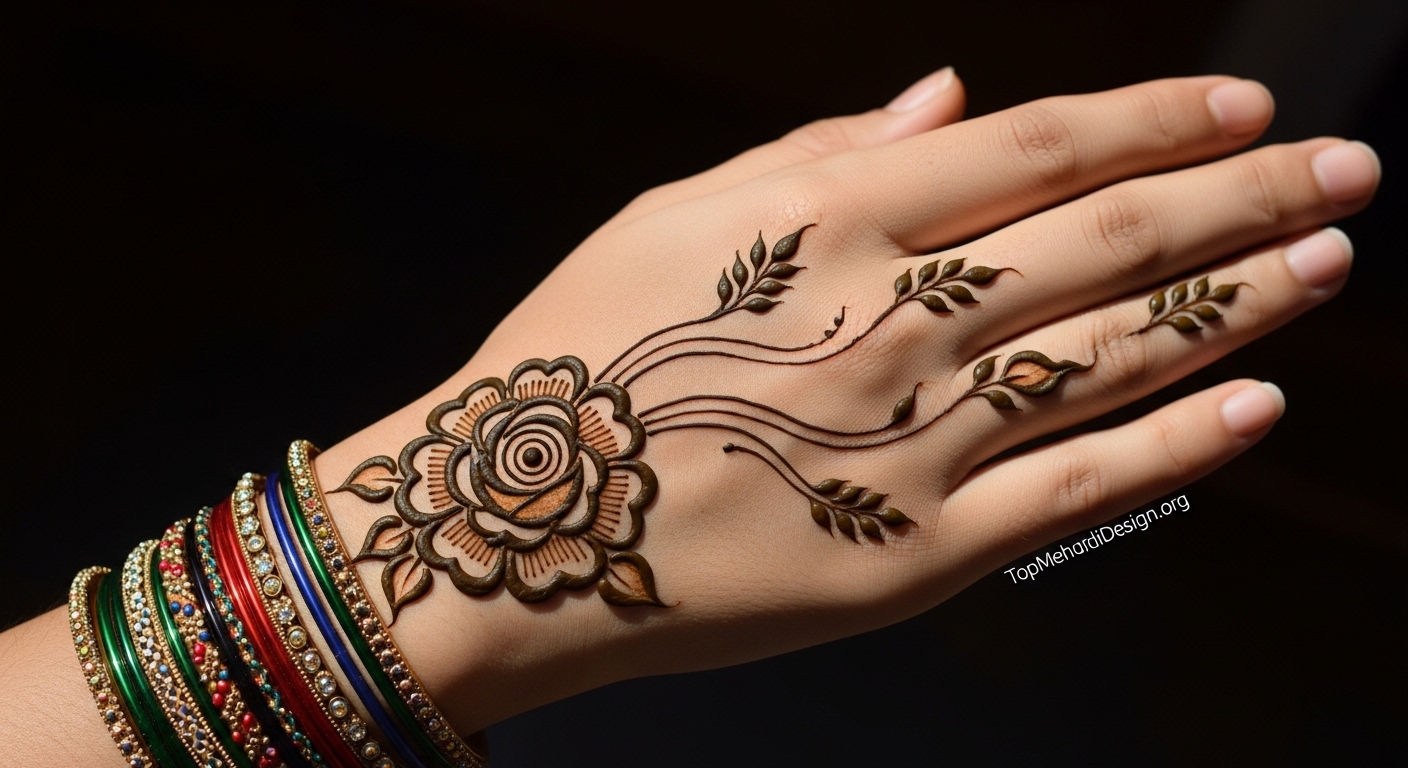 Arabic Karwa Chauth Mehndi Design