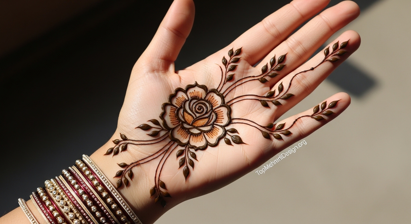 Arabic Karwa Chauth Mehndi Design