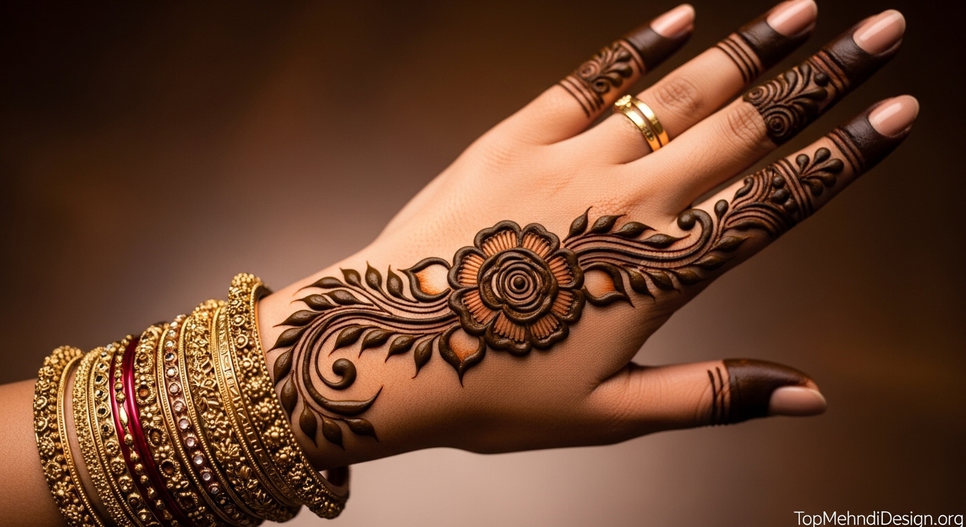 Arabic Karwa Chauth Mehndi Design