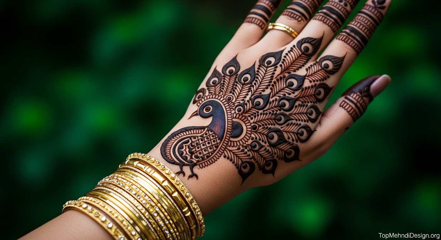 Arabic Karwa Chauth Mehndi Design