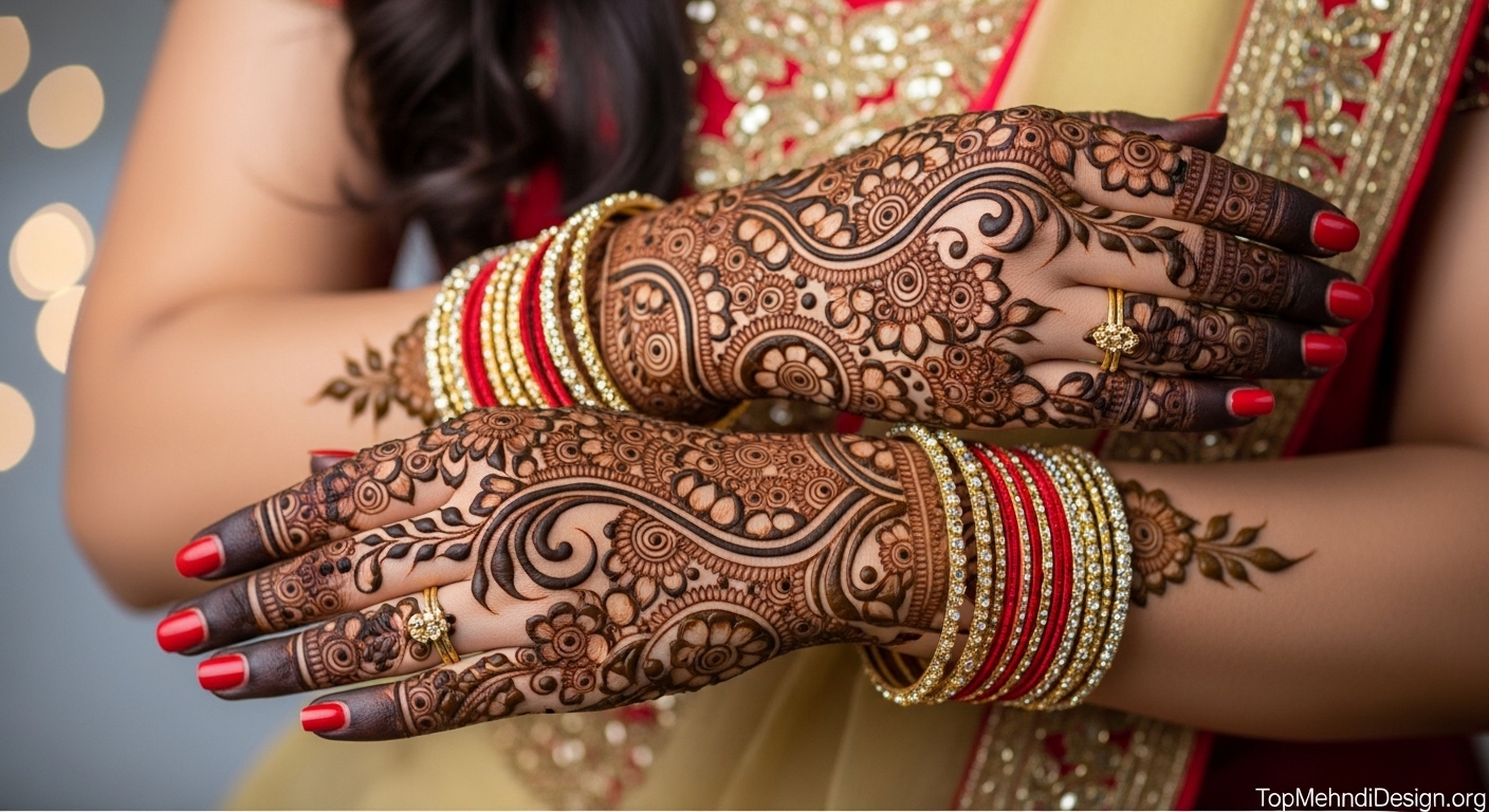 Arabic Karwa Chauth Mehndi Design