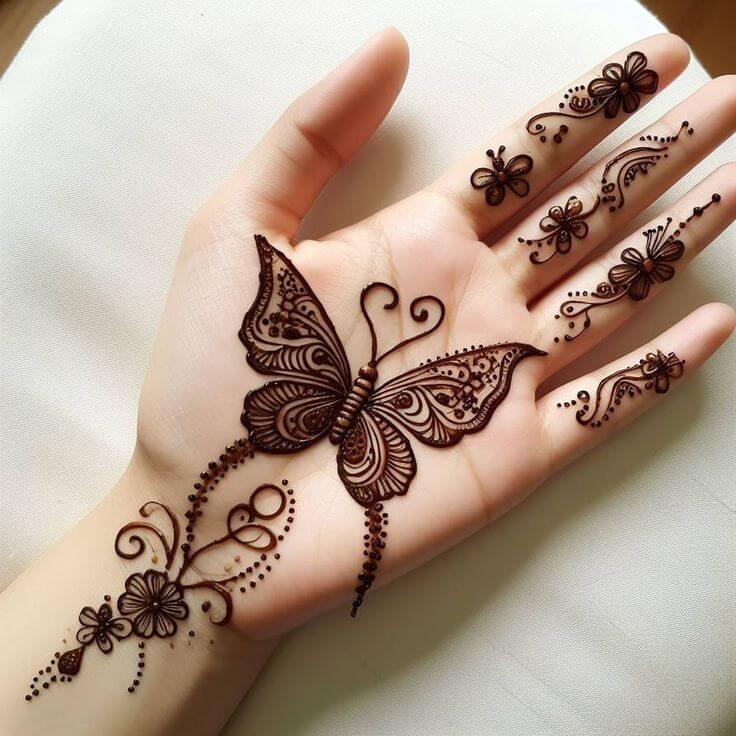 Butterfly Mehndi Design 2026