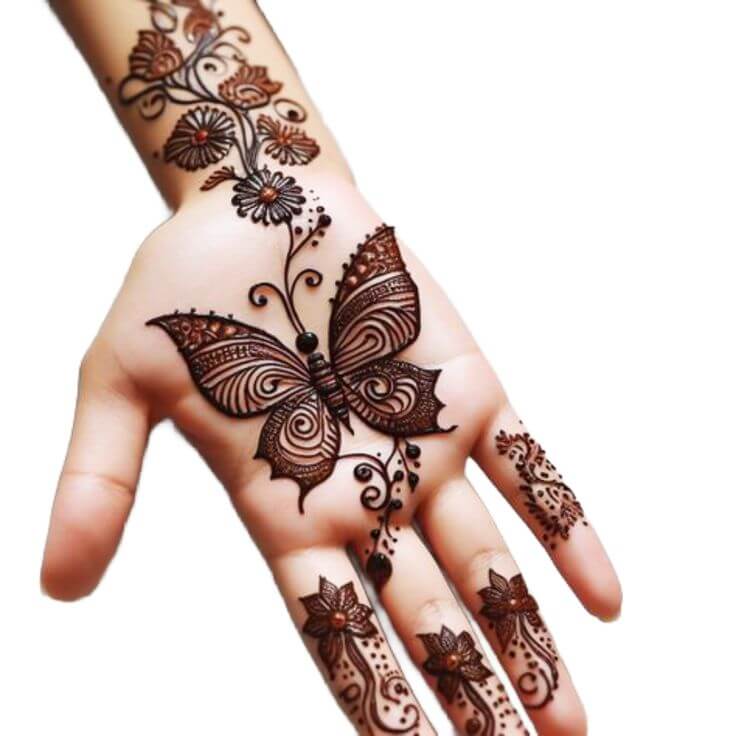 Butterfly Mehndi Design 2026