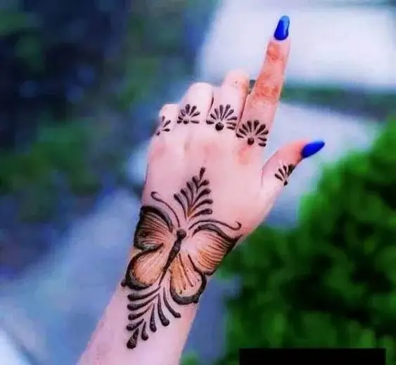 Butterfly Mehndi Design 2026