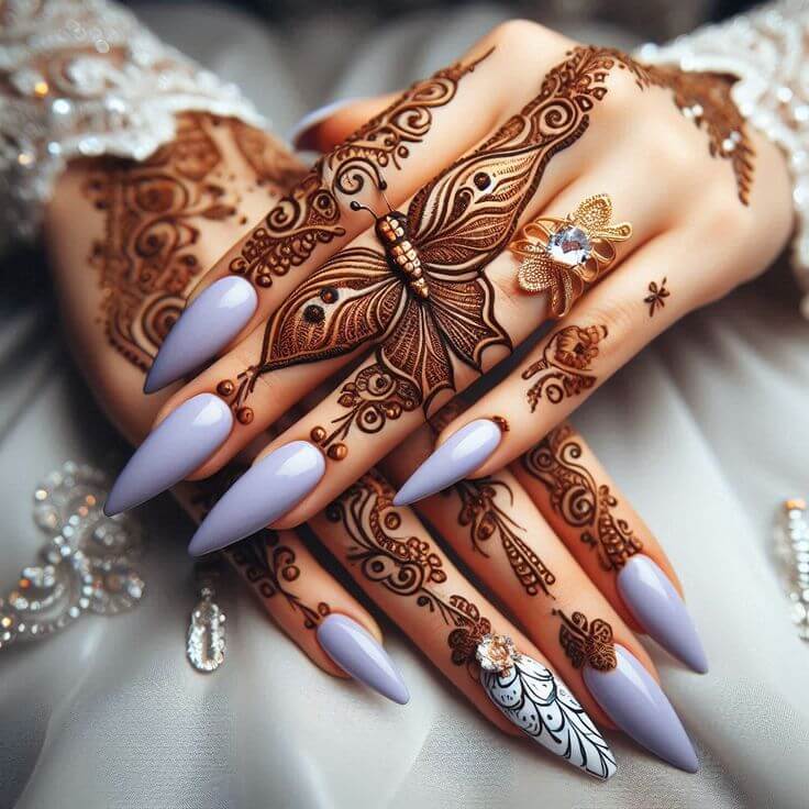 Butterfly Mehndi Design 2026