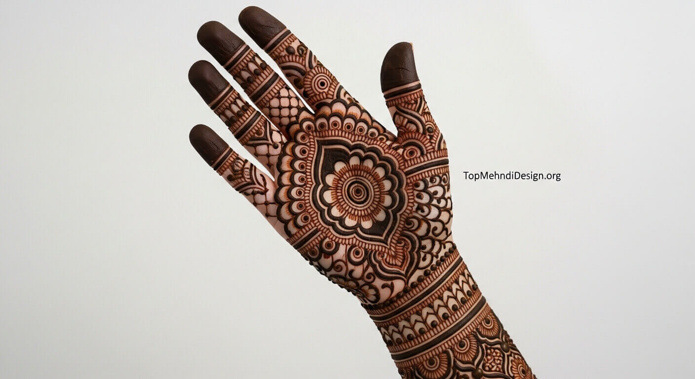 Front Hand Mehndi Design for Eid ul Adha 2026