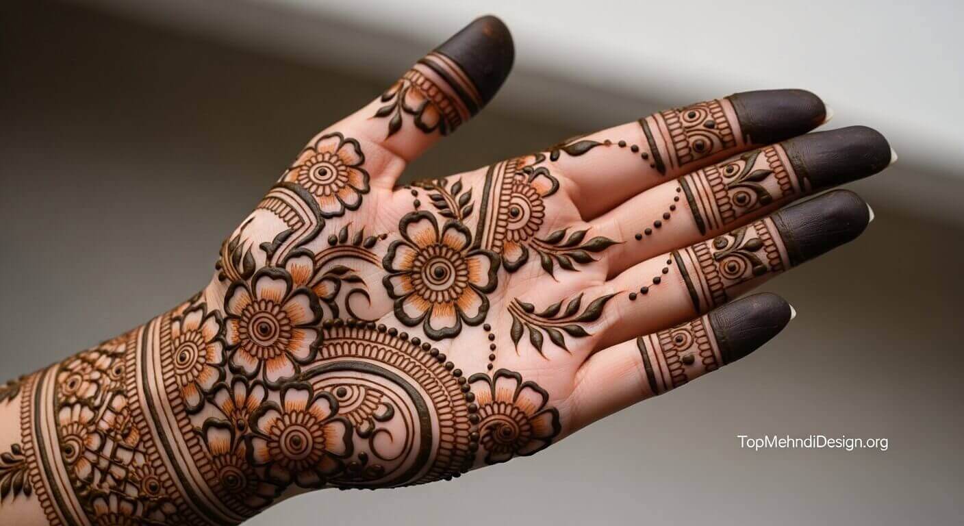 Front Hand Mehndi Design for Eid ul Adha 2026