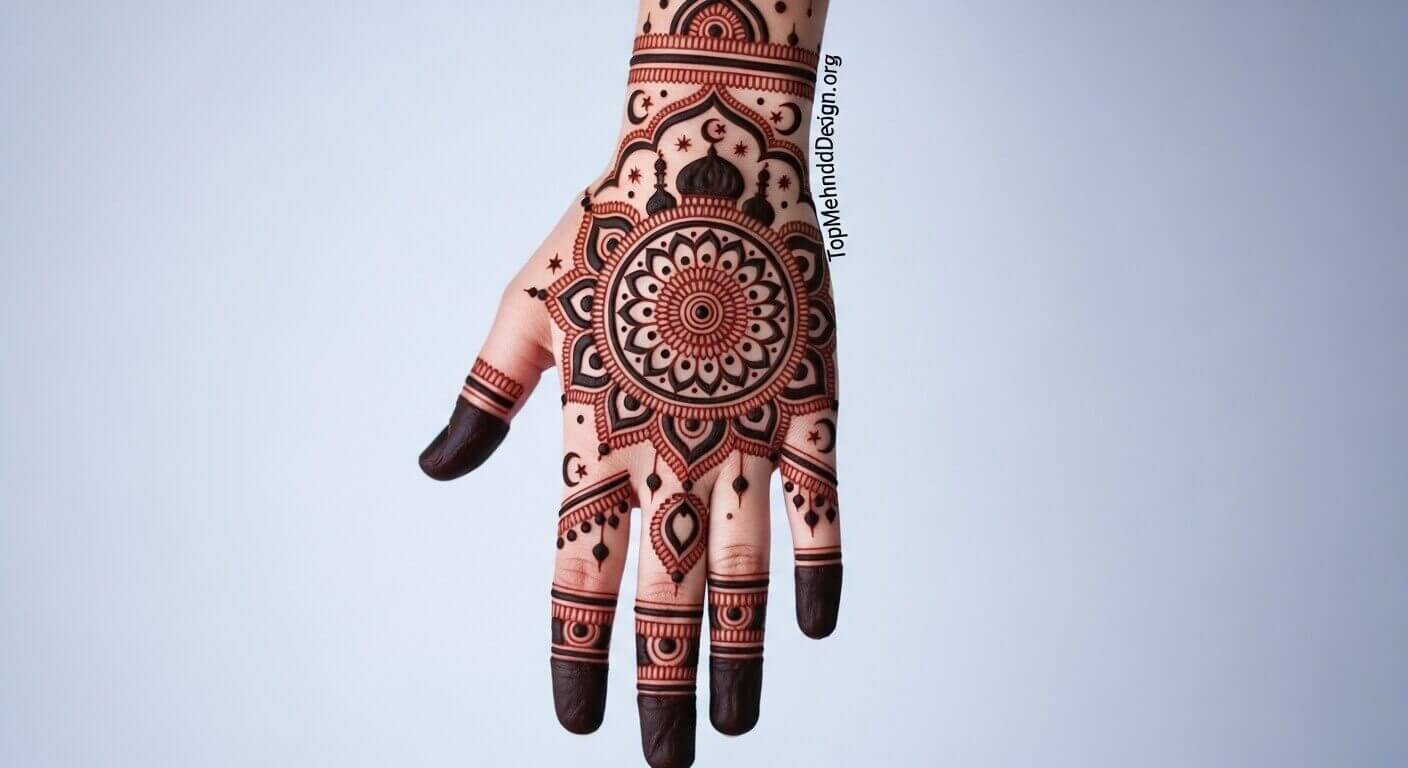 Front Hand Mehndi Design for Eid ul Adha 2026
