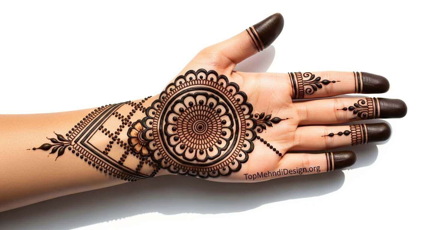 Front Hand Mehndi Design for Eid ul Adha 2026