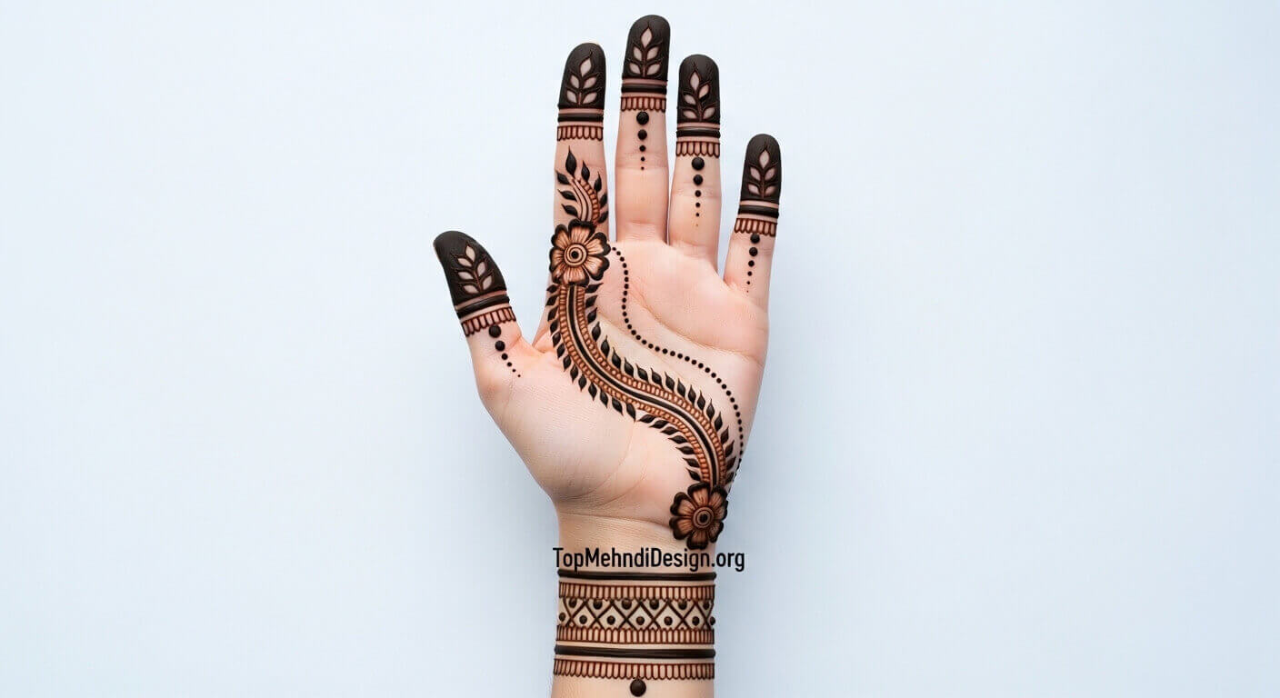 Front Hand Mehndi Design for Eid ul Adha 2026