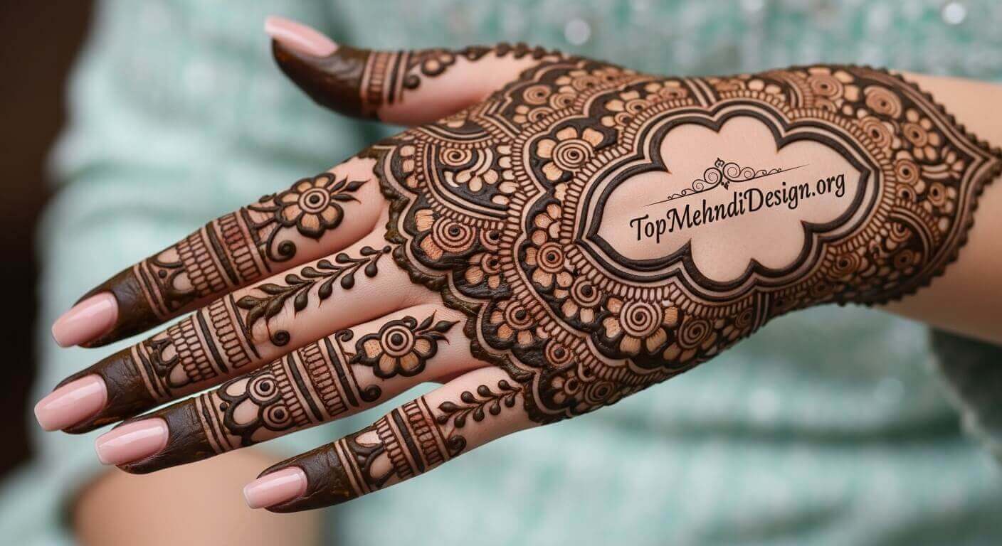 Front Hand Mehndi Design for Eid ul Adha 2026
