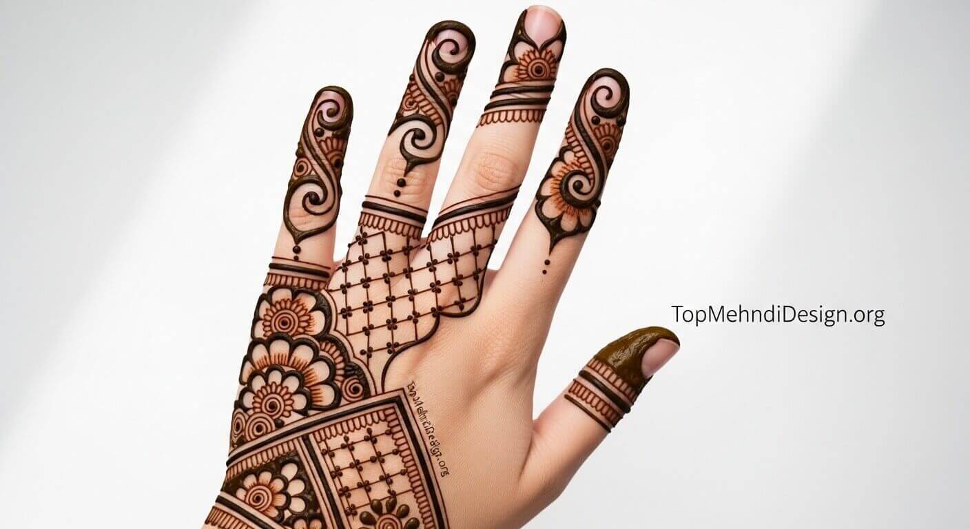 Front Hand Mehndi Design for Eid ul Adha 2026