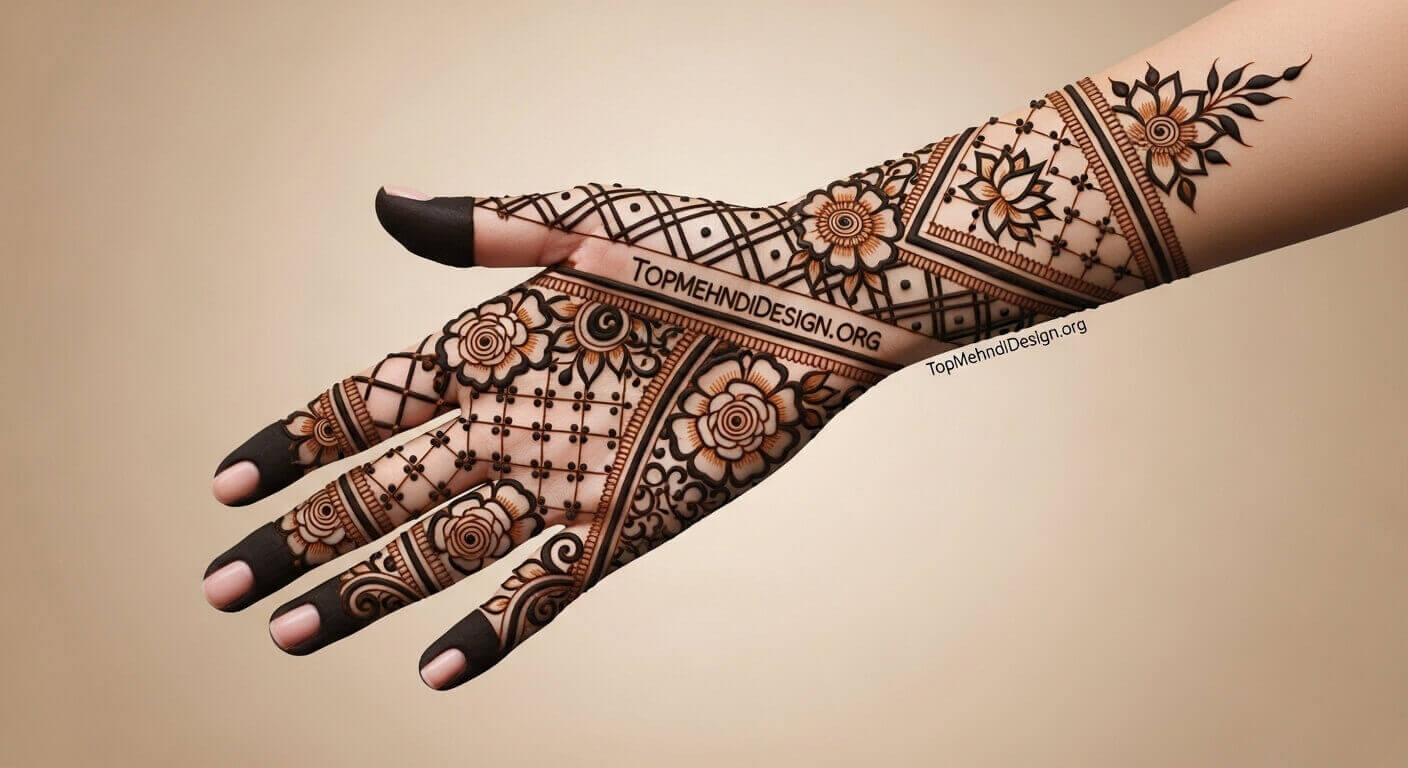 Front Hand Mehndi Design for Eid ul Adha 2026
