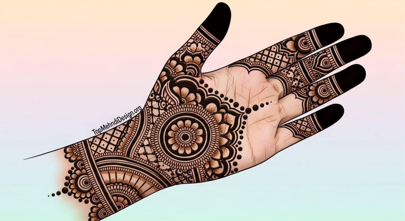 Front Hand Mehndi Design for Eid ul Adha 2026