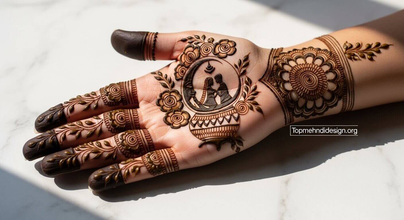 Full Hand Karwa Chauth Mehndi Design 2026
