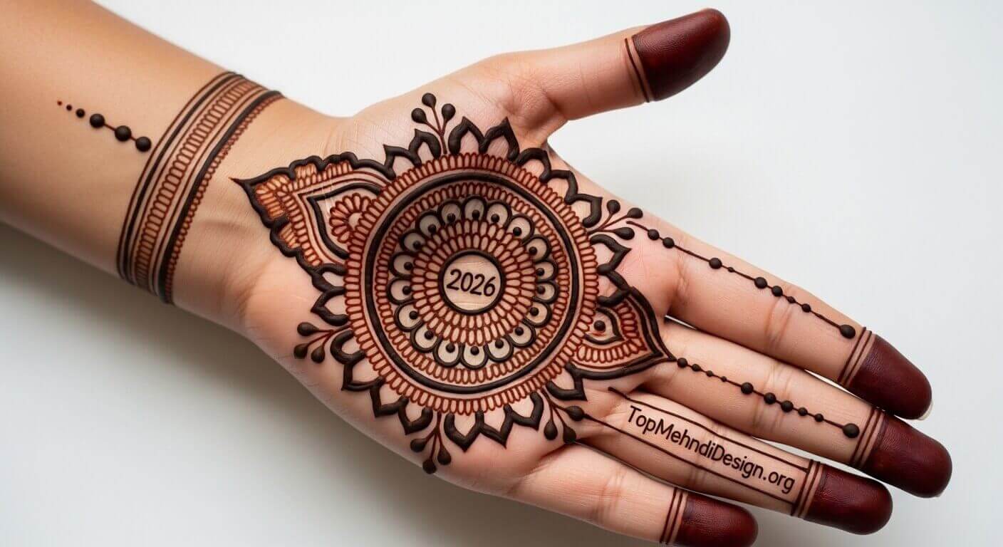Gol tikki mehndi design for Eid ul Adha 2026