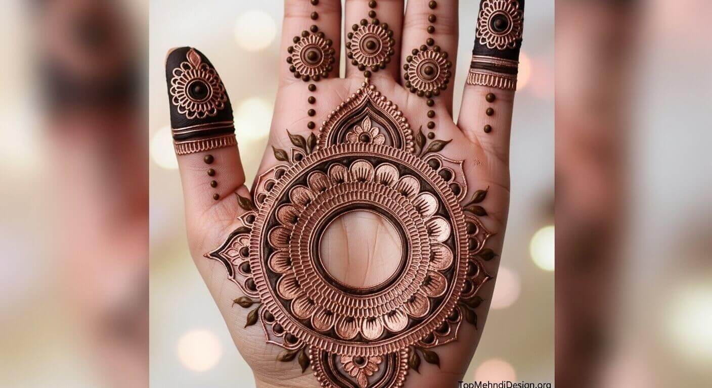 Gol tikki mehndi design for Eid ul Adha 2026