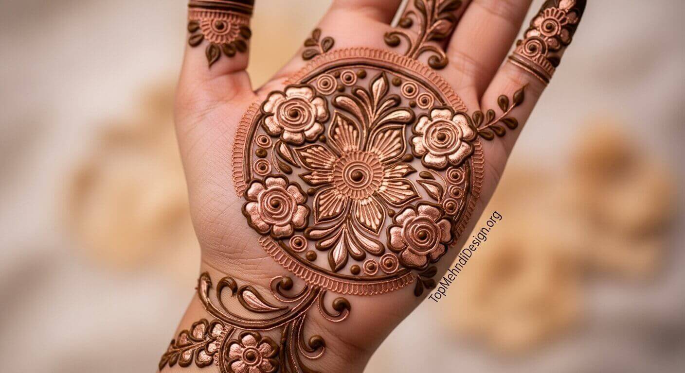 Gol tikki mehndi design for Eid ul Adha 2026
