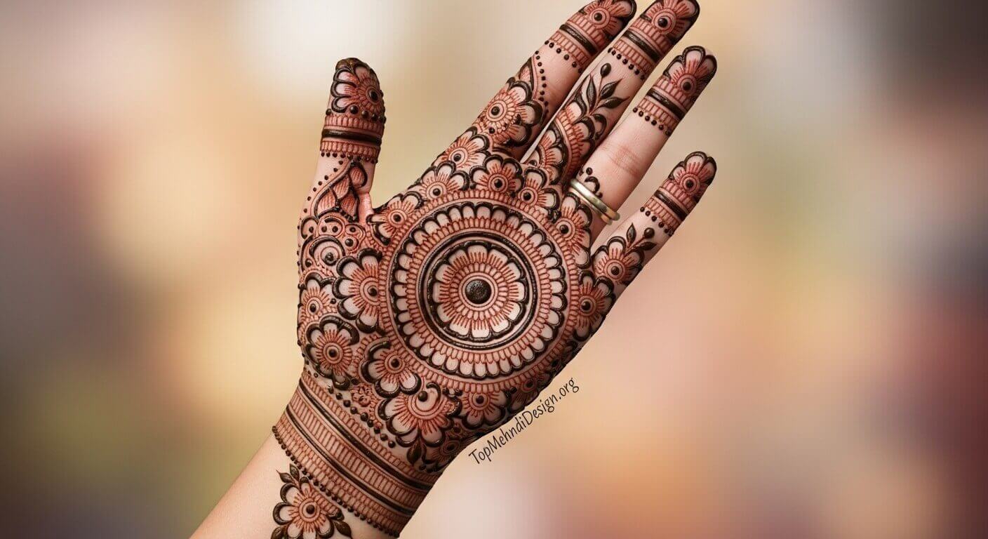 Gol tikki mehndi design for Eid ul Adha 2026