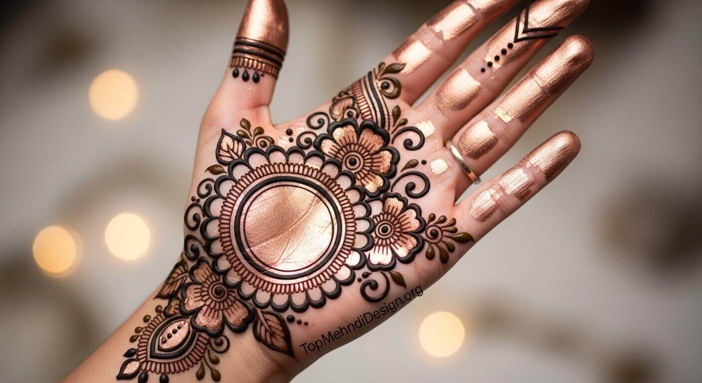 Gol tikki mehndi design for Eid ul Adha 2026