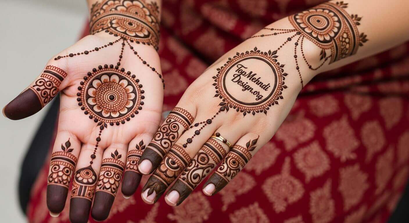 Gol tikki mehndi design for Eid ul Adha 2026
