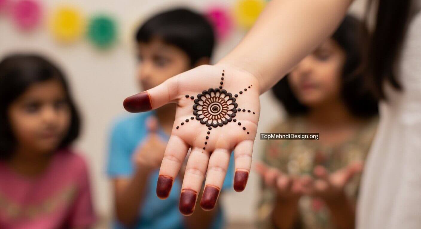 Gol tikki mehndi design for Eid ul Adha 2026