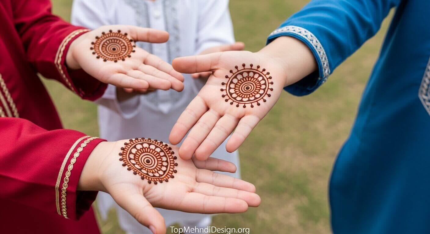 Gol tikki mehndi design for Eid ul Adha 2026