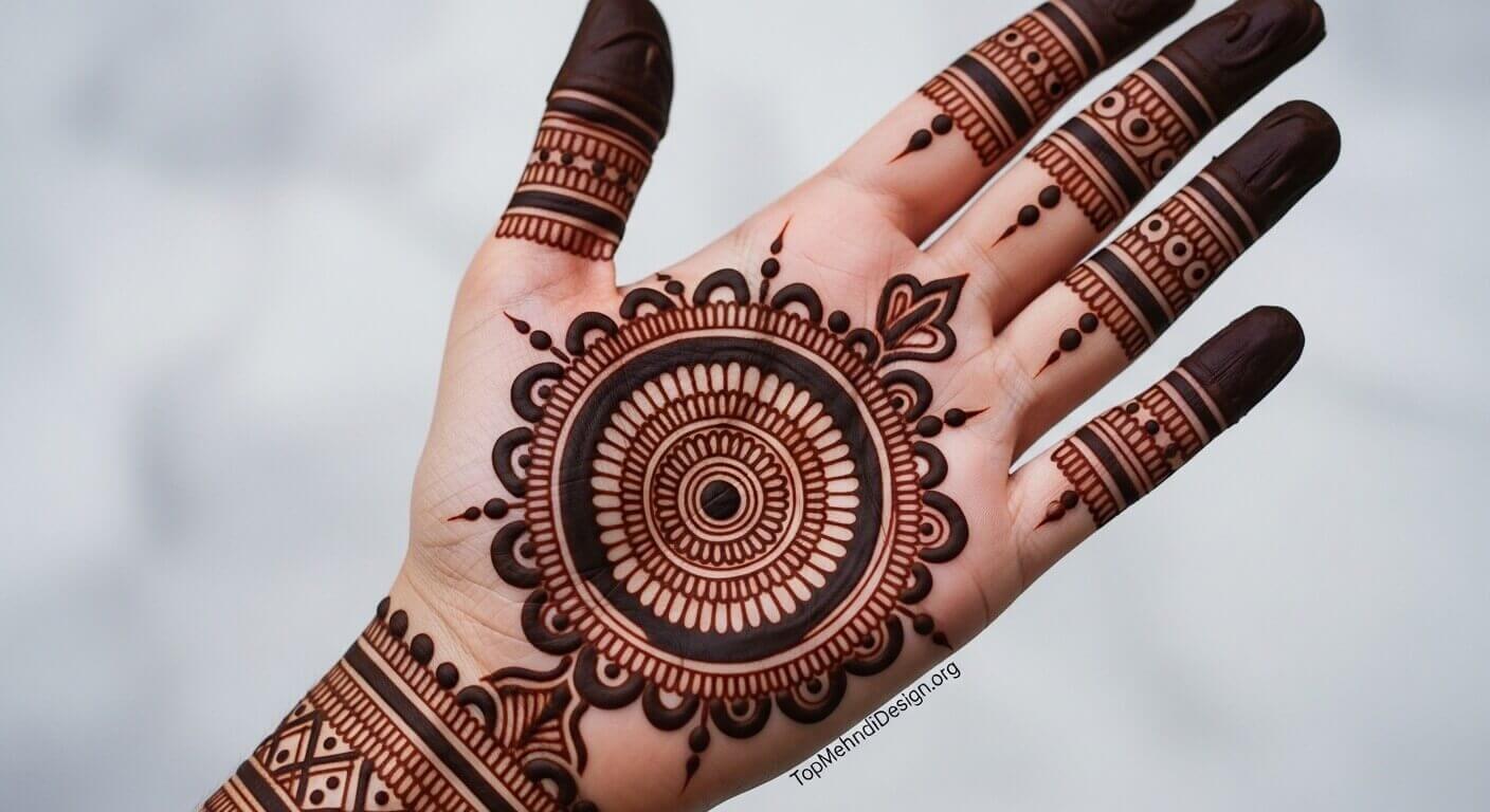 Gol tikki mehndi design for Eid ul Adha 2026