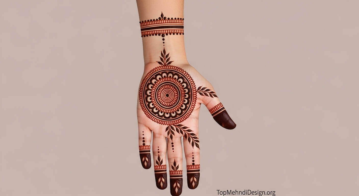 Gol tikki mehndi design for Eid ul Adha 2026