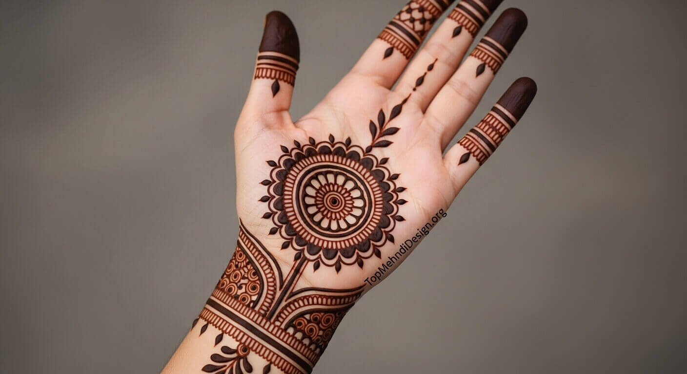 Gol tikki mehndi design for Eid ul Adha 2026