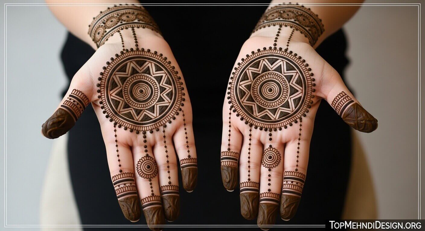 Gol tikki mehndi design for Eid ul Adha 2026